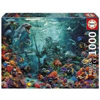 Puzzel Educa Poseidon in a Coral Reef - thumbnail