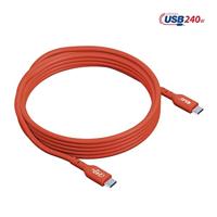 club3D CAC-1515 USB-C-kabel USB 2.0 USB-C stekker 4.00 m Oranje - thumbnail
