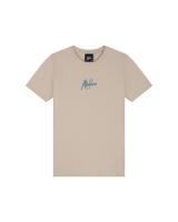 Malelions Zomer t-shirt jongens - taupe - Signature - gestreept - thumbnail
