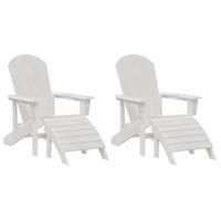 Tuinstoel 2 pcs Wit 83 x 74 x 92 cm Polyetheen - thumbnail