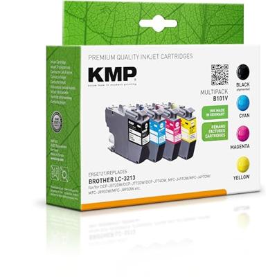 KMP Inktcartridge vervangt Brother LC-3213BK, LC-3213C, LC-3213M, LC-3213Y Compatibel Combipack Kleur B101V 1539,4005 KMP Inktcartridge vervangt Brother LC-3213BK, LC-3213C, LC-3213M, LC-3213Y Compatibel Combipack Kleur B101V 1539,4005