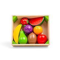 Bigjigs houten kistje met fruit, 9dlg. - thumbnail