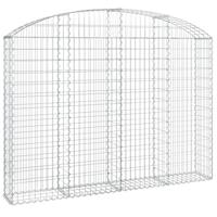 VidaXL Schanskorf gewelfd 200x30x140/160 cm gegalvaniseerd ijzer - thumbnail