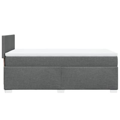 Boxspring met matras stof donkergrijs 90x190 cm
