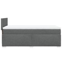 Boxspring met matras stof donkergrijs 90x190 cm - thumbnail