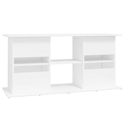 Aquariumstandaard 121x41x58 cm bewerkt hout wit - thumbnail