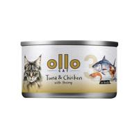OLLO Cat nr 3 Tuna & Chicken with shrimp in broth - nat kattenvoer - 70g - thumbnail