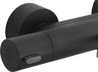 Ben Lavion thermostatische badkraan mat zwart - thumbnail