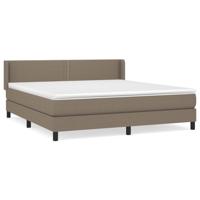 Boxspring met matras stof taupe 180x200 cm - thumbnail