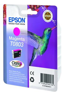 Epson Singlepack Magenta T0803 Claria Photographic Ink