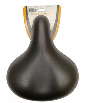 Selle Comfort zadel classic retro basic, zwart met elastomeer vering. zonder strop