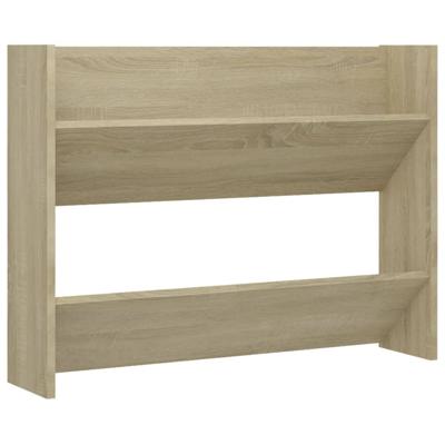Wandschoenenkast 80x18x60 cm bewerkt hout sonoma eikenkleurig Wandschoenenkast 80x18x60 cm bewerkt hout sonoma eikenkleurig
