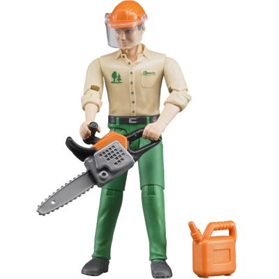 Bruder bosbouw werknemer 10.7 cm met acc.