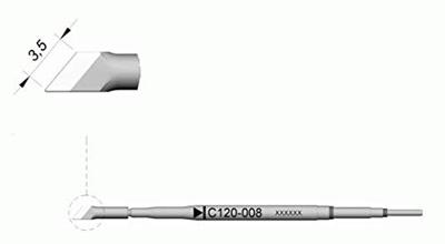JBC Tools C120006 Desoldeerpunt Gebogen Grootte soldeerpunt 0.5 mm Inhoud: 1 stuk(s)