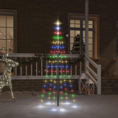 Vlaggenmast kerstboom 108 LED's meerkleurig 180 cm Vlaggenmast kerstboom 108 LED's meerkleurig 180 cm