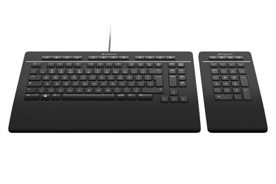 3Dconnexion Keyboard Pro with Numpad toetsenbord Kantoor USB + RF Wireless + Bluetooth QWERTY US International Zwart