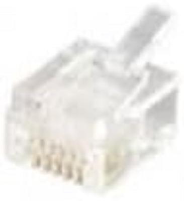 Equip modulaire stekker Western 6P4C RJ12 100 stuks Stekker RJ12 6P6C transparant