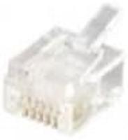 Equip modulaire stekker Western 6P4C RJ12 100 stuks Stekker RJ12 6P6C transparant - thumbnail
