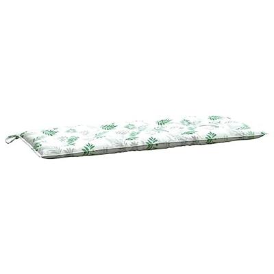 VidaXL Tuinbankkussens 2 st bladpatroon 120x50x7 cm stof