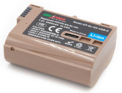 ChiliPower accu EN-EL15c USB-C versie voor Nikon - 2280mAh
