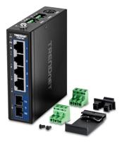 TRENDnet TI-G51SC 5-poorts Gigabit Switch Industriële DIN-rail met MM SC-poort - thumbnail