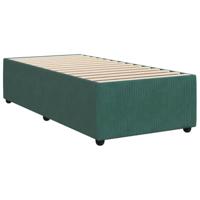 Boxspring met matras fluweel donkergroen 80x200 cm - thumbnail