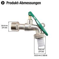 Cornat Dubbeldienst-Kogelkraan 3/4 Afsluit - T300808 - thumbnail