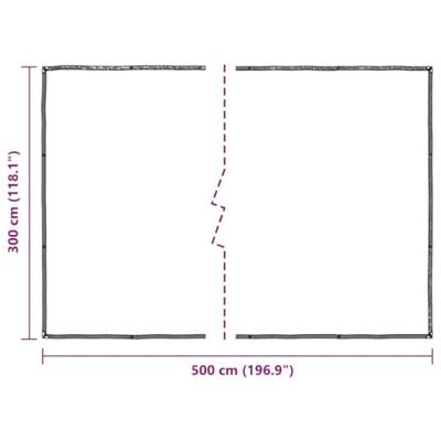 Plantenafdekking met zeilringen 3x5 m polyethyleen