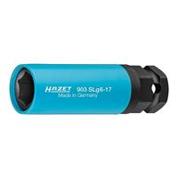 HAZET Krachtdopsleutel 903SLG6-17 · 1/2 inch (12,5 mm) vierkant hol, 24 mm buitenzeskant · Buiten-zeskant-tractieprofiel · SW 17 mm - thumbnail