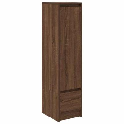 Hoge kast 29,5x34x119,5 cm spaanplaat bruin eikenkleurig