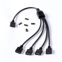 Gelid Solutions RGB 1-to-4 splitter - ARGB-compatibel, standaard 12V RGB en 5V ARGB - sluit tot 4 RGB-apparaten aan. - thumbnail