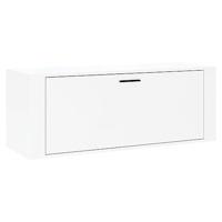 VidaXL Wandschoenenkast 100x35x38 cm bewerkt hout hoogglans wit - thumbnail