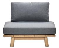 Lunar lounge fauteuil acacia white wash/rope dark grey/mystic grey Afmetingen: L88 x B87 x H74 Garden Impressions - Garden impressions - thumbnail