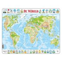 Larsen Puzzel Kaart - Wereld Geografisch (80 Stukjes) - Puzzel;Puzzel (7023852110676) - thumbnail