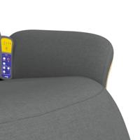Massagestoel verstelbaar met voetensteun stof donkergrijs - thumbnail