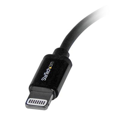 StarTech.com 15 cm korte zwarte Apple 8-polige Lightning-connector-naar-USB-kabel voor iPhone / iPod / iPad