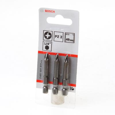 Bosch Accessories 2607001577 2607001577 Kruis-bit Aandrijving: 1/4 (6,3 mm) Uitvoering: Kruiskop Pozidriv PZ 2 49 mm