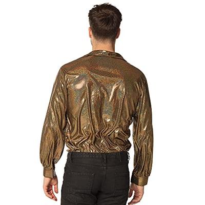 Disco Party Blouse Shiny Goud