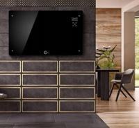 Carruzzo Q20F1 Glazen paneelverwarming zwart - thumbnail