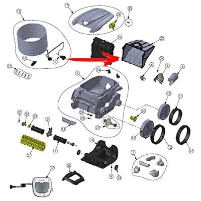 Filterbak extra fijn (60 micron) voor Zodiac Vortex 3 / 4 / RV 4400/5400/5500/5600 zwembadrobot