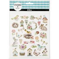 Creativ Company Stickers, voorjaar en pasen, vel 15x16,5 cm, ca. 34 stuk, 1 vel - thumbnail