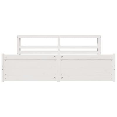 Bedframe met hoofdeinde zonder matras 180x200 cm wit