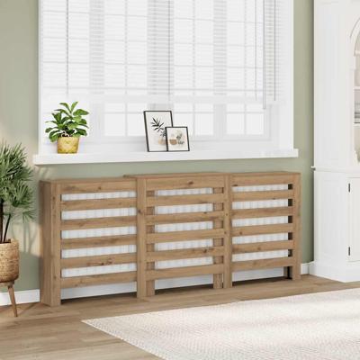 VidaXL Radiatorombouw 205x21,5x83,5 cm bewerkt hout artisanaal eiken VidaXL Radiatorombouw 205x21,5x83,5 cm bewerkt hout artisanaal eiken
