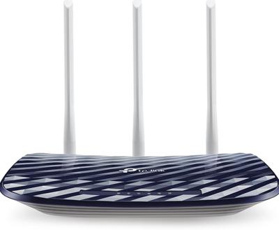 TP-Link AC750 dual-band draadloze router, 5 100 Mbps-poorten, 1 USB-poort, draadloos aan / uit, eenvoudige configuratie (Archer C20)