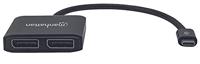 Manhattan 152952 tussenstuk voor kabels USB-C 2 x DisplayPort Zwart - thumbnail
