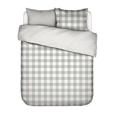 Essenza Essenza Chess Dekbedovertrek Dusty green 260x200/220