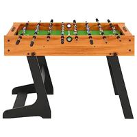 VidaXL Voetbaltafel inklapbaar 121x61x80 cm lichtbruin - thumbnail
