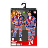 Kerst Trainingspak Rood Blauw Unisex - thumbnail