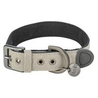 TRIXIE HALSBAND HOND CITYSTYLE EXTRA BREED KATOEN LICHTGRIJS 50-57X3,5 CM - thumbnail