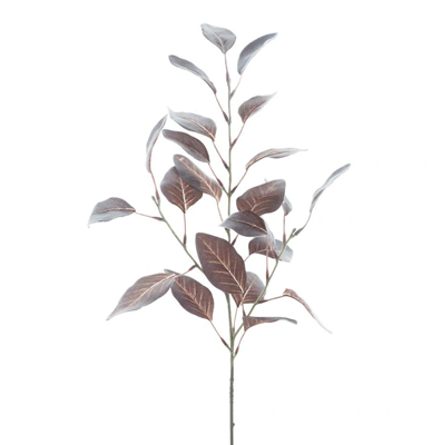 Flocked eucalyptus spray brown 72 cm kunstbloem Erutan Avon - Erutan avon